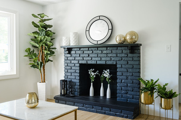 Fireplace renovation living room